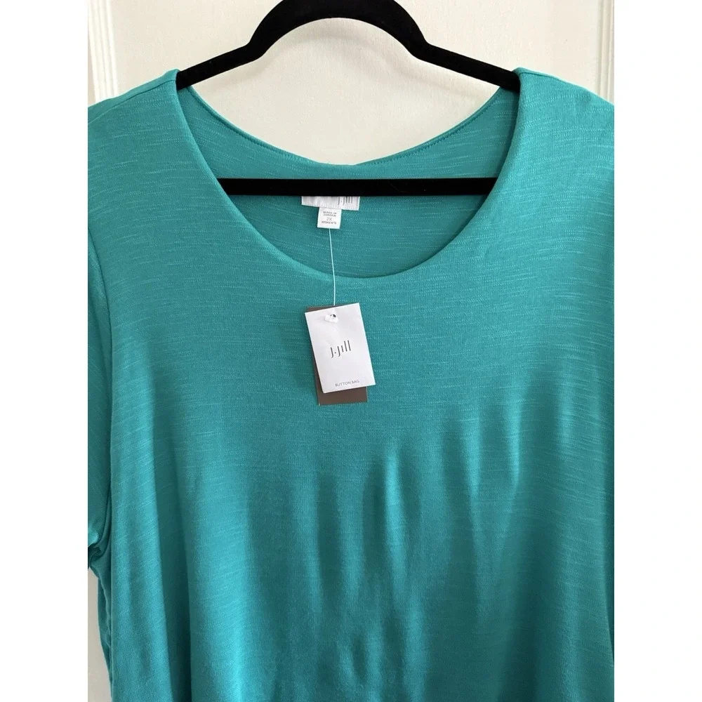 J Jill NWT Jersey Knit Layered Dress Soft Stretchy Casual Womens Plus Size 2X